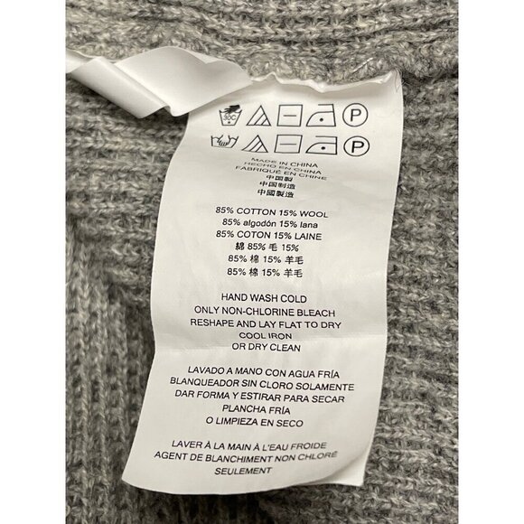 Michael Kors Wool Blend Grey Knit Crew Neck Sweater Pull Over Men's Size Medium - Picture 8 of 8